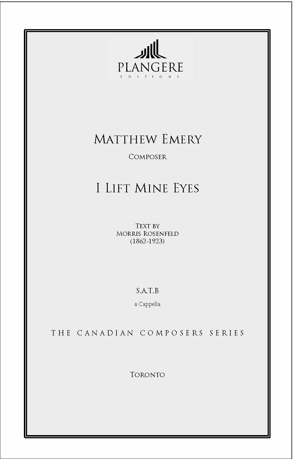 I Life Mine Eyes (SATB) I Life Mine Eyes (SATB)